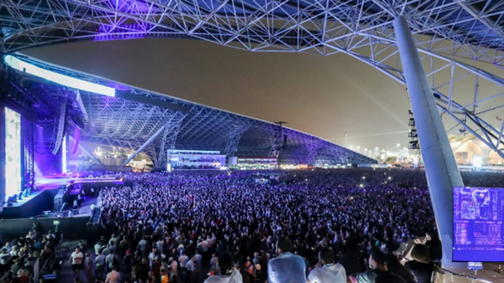 the view of after-race concert of Abu Dhabi Grand Prix F1