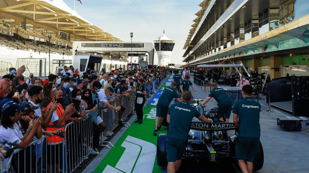 Racers on Pit Lane Walk on Abu Dhabi Grand Prix 